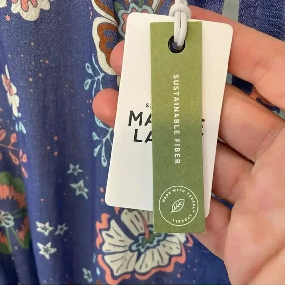 NWT Marine Layer Laney Hibiscus Tie-Waist Mini Dress size XS - Picture 9 of 15